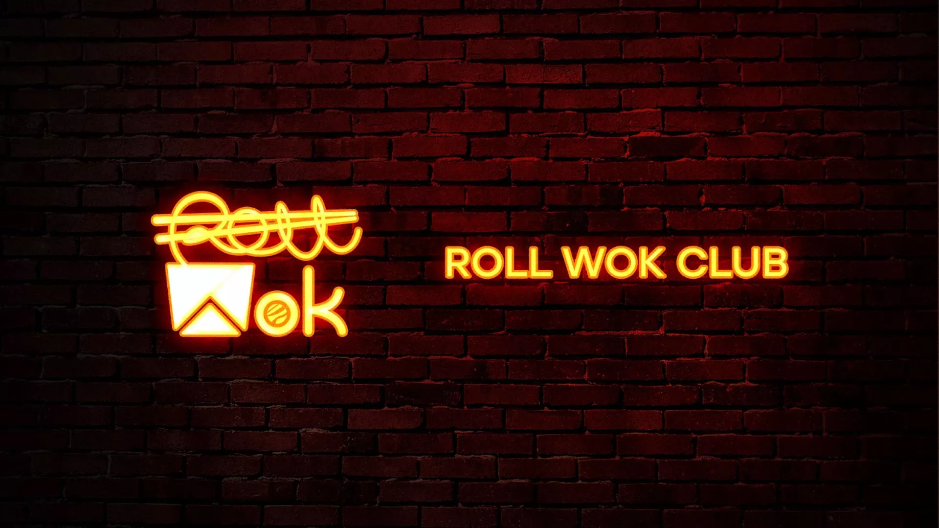 Разработка интерьерной вывески суши-бара «Roll Wok Club» в Комсомольске